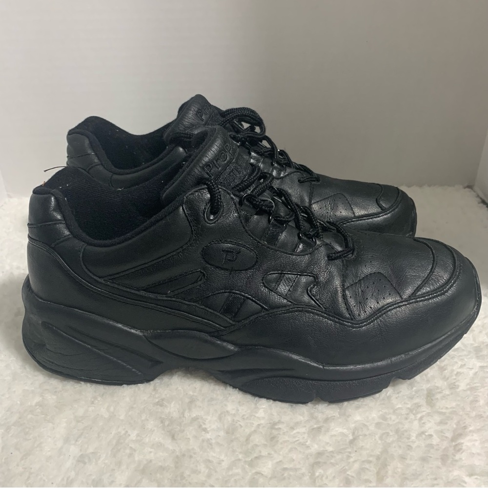 Propet Stability Walker Lace Up‎ Athletic Walking Shoe Mens Size 9 M2034 Black